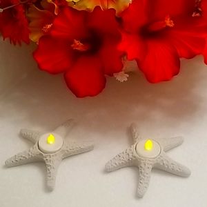 Coastal Decor Starfish Candle Holder Set of 2